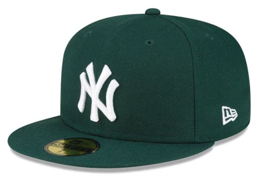 New Era Fitted Hat New York Yankees New Era Dark Green Side Patch 59FIFTY Fitted Hat