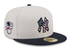 New York Yankees New Era Khaki/Black 2024 July 4th Official On Field Side Patch 59FIFTY Fitted Hat