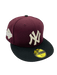 New Era Fitted Hat New York Yankees New Era Maroon VP3 Custom Side Patch 59FIFTY Fitted Hat - Men's