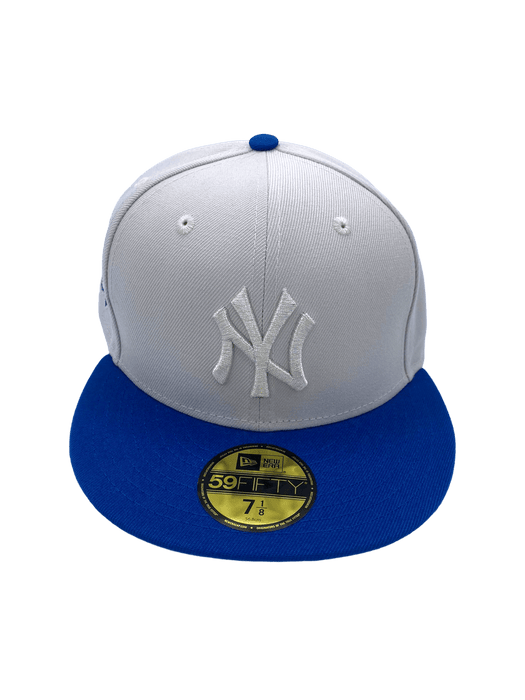 New York Yankees New Era Stone/Blue Custom Icy Side Patch 59FIFTY Fitted Hat - Men's