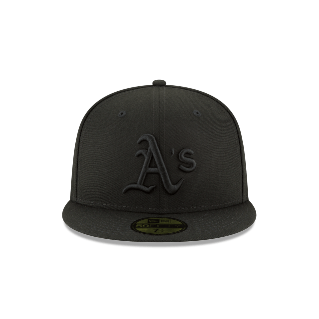 New Era Fitted Hat Oakland Athletics New Era Black/Black Basic 59FIFTY Fitted Hat