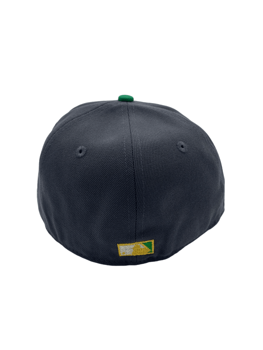 New Era Fitted Hat Oakland Athletics New Era Gray Pinky Custom Side Patch 59FIFTY Fitted Hat - Men's