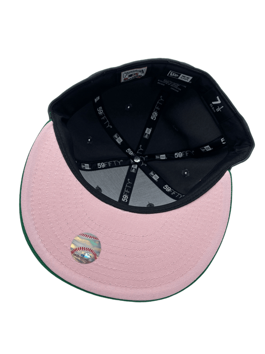 New Era Fitted Hat Oakland Athletics New Era Gray Pinky Custom Side Patch 59FIFTY Fitted Hat - Men's