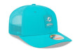 Adult Miami Dolphins New Era Aqua 2025 NFL Sideline 9SEVENTY Adjustable Trucker Hat - Men's
