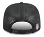 Adult Atlanta Falcons New Era Black 2025 NFL Sideline 9SEVENTY Adjustable Trucker Hat - Men's