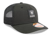 Adult Las Vegas Raiders New Era Black 2025 NFL Sideline 9SEVENTY Adjustable Trucker Hat - Men's