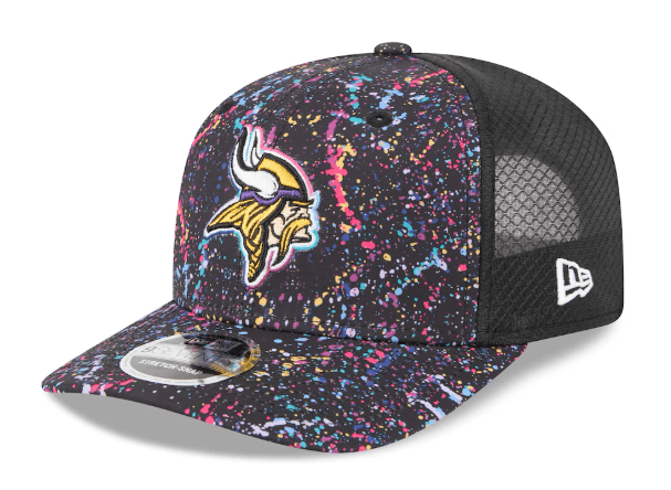 Adult Minnesota Vikings New Era Black 2025 NFL Crucial Catch 9SEVENTY Adjustable Hat - Men's