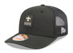 Adult New Orleans Saints New Era Black 2025 NFL Sideline 9SEVENTY Adjustable Trucker Hat - Men's
