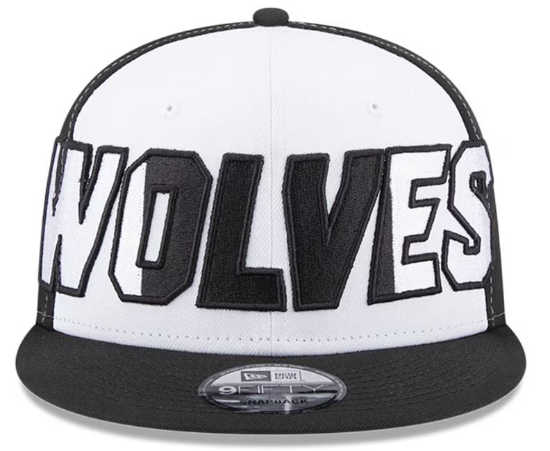 Men's New Era Minnesota Timberwolves Black On Black 9FIFTY Snapback Hat