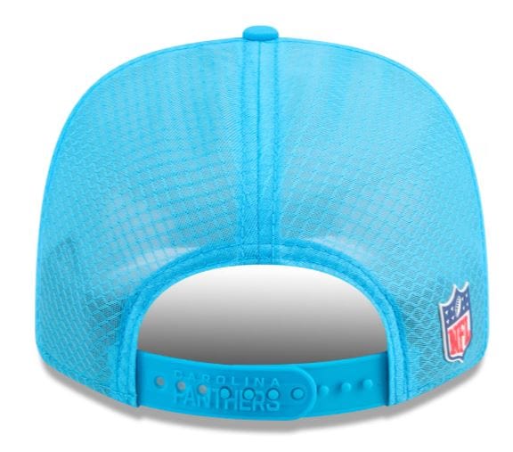 New Era Fitted Hat OSFM / Blue Adult Carolina Panthers New Era Blue 2025 NFL Sideline 9SEVENTY Adjustable Trucker Hat - Men's