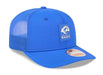 Adult Los Angeles Rams New Era Blue 2025 NFL Sideline 9SEVENTY Adjustable Trucker Hat - Men's