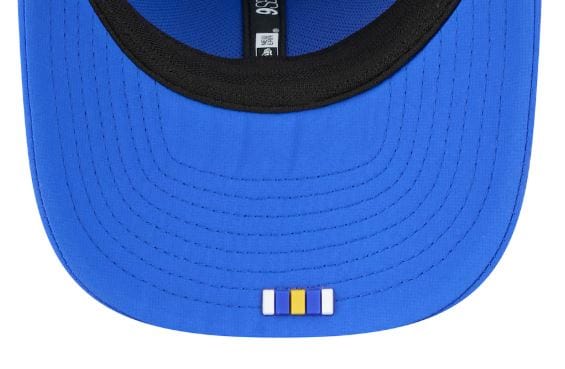 Adult Los Angeles Rams New Era Blue 2025 NFL Sideline 9SEVENTY Adjustable Trucker Hat - Men's