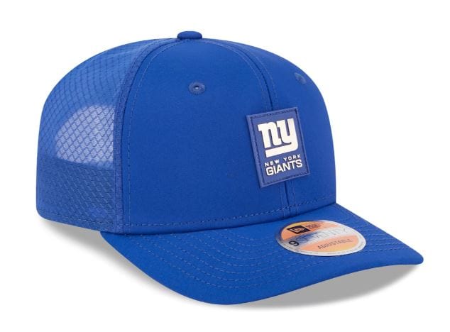 Adult New York Giants New Era Blue 2025 NFL Sideline 9SEVENTY Adjustable Trucker Hat - Men's