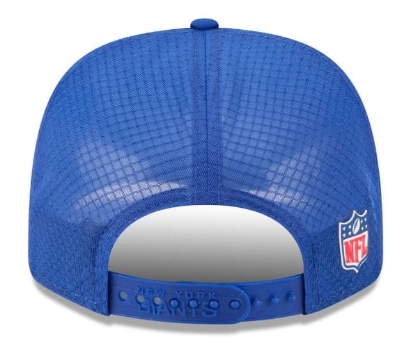 Adult New York Giants New Era Blue 2025 NFL Sideline 9SEVENTY Adjustable Trucker Hat - Men's