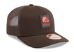 Adult Cleveland Browns New Era Brown 2025 NFL Sideline 9SEVENTY Adjustable Trucker Hat - Men's