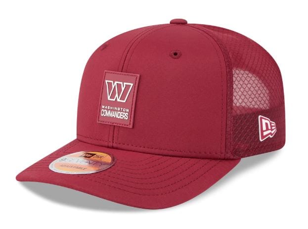 Adult Washington Commanders New Era Burgundy 2025 NFL Sideline 9SEVENTY Adjustable Trucker Hat - Men's