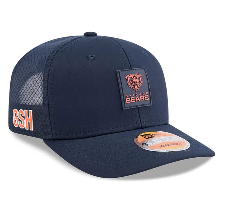 Adult Chicago Bears New Era Navy 2025 NFL Sideline 9SEVENTY Adjustable Trucker Hat - Men's