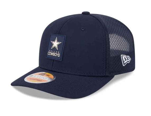 Adult Dallas Cowboys New Era Navy 2025 NFL Sideline 9SEVENTY Adjustable Trucker Hat - Men's