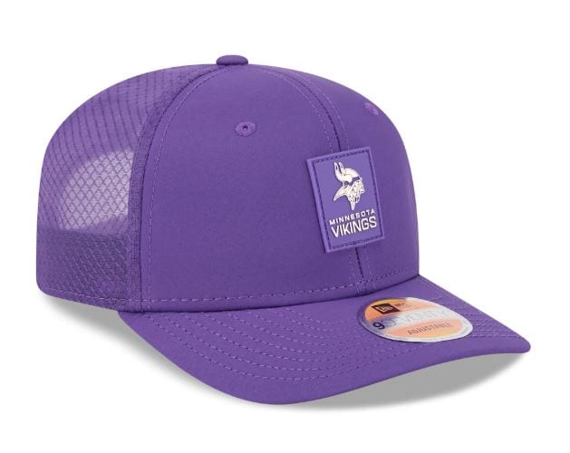 Adult Minnesota Vikings New Era Purple 2025 NFL Sideline 9SEVENTY Adjustable Trucker Hat - Men's