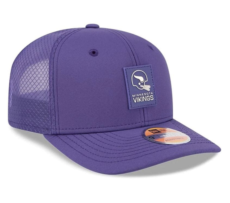 Adult Minnesota Vikings New Era Purple 2025 NFL Sideline Helmet 9SEVENTY Adjustable Trucker Hat - Men's