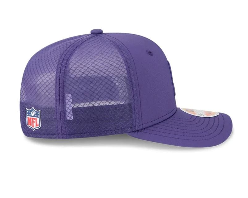 Adult Minnesota Vikings New Era Purple 2025 NFL Sideline Helmet 9SEVENTY Adjustable Trucker Hat - Men's