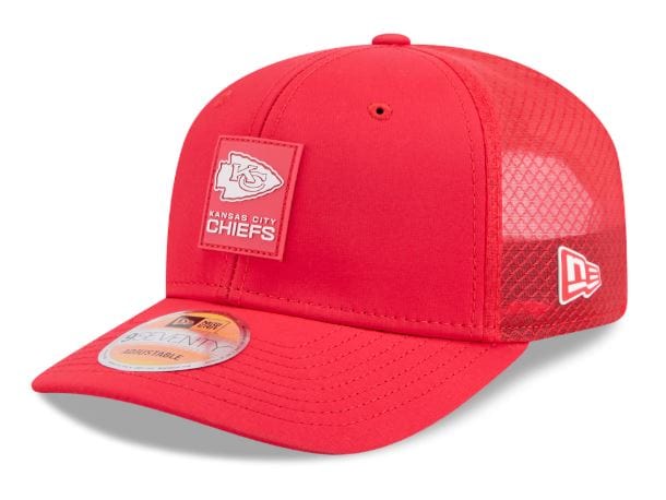 Adult Kansas City Chiefs New Era Red 2025 NFL Sideline 9SEVENTY Adjustable Trucker Hat - Men's