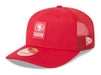 Adult San Francisco 49ers New Era Red 2025 NFL Sideline 9SEVENTY Adjustable Trucker Hat - Men's