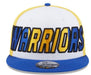 New Era Fitted Hat OSFM / White Golden State Warriors New Era White Back Half Side Patch 9FIFTY Snapback Hat