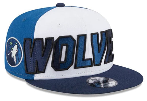 New Era Fitted Hat OSFM / White Minnesota Timberwolves New Era White Back Half Side Patch 9FIFTY Snapback Hat