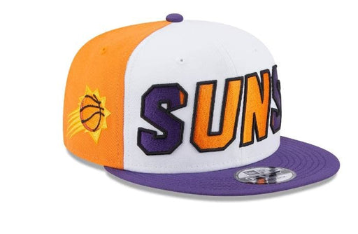 New Era Fitted Hat OSFM / White Phoenix Suns New Era White Back Half Side Patch 9FIFTY Snapback Hat
