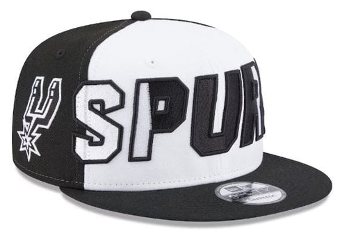 New Era Fitted Hat OSFM / White San Antonio Spurs New Era White Back Half Side Patch 9FIFTY Snapback Hat
