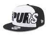 New Era Fitted Hat OSFM / White San Antonio Spurs New Era White Back Half Side Patch 9FIFTY Snapback Hat