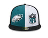 New Era Fitted Hat Philadelphia Eagles New Era Green/Black 2023 Sideline 59FIFTY Fitted Hat - Men's