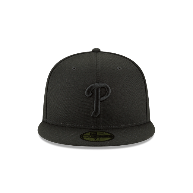 New Era Fitted Hat Philadelphia Phillies New Era Black/Black Basic 59FIFTY Fitted Hat