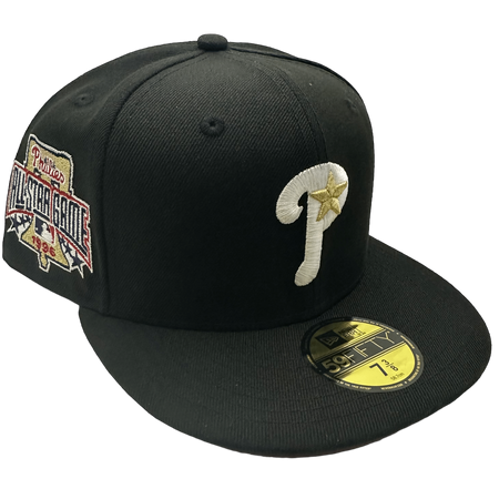 Washington Nationals New Era Black Pinky Custom Side Patch 59FIFTY Fitted Hat, 7 5/8 / Black