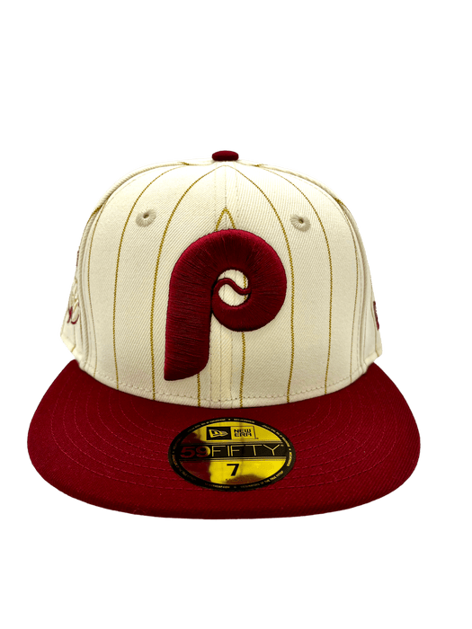 Philadelphia Phillies New Era Chrome Historic Pinstripe Side Patch 59FIFTY Fitted Hat - Men's