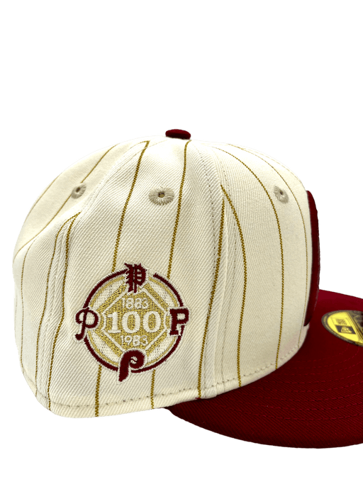 Philadelphia Phillies New Era Chrome Historic Pinstripe Side Patch 59FIFTY Fitted Hat - Men's