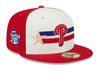 New Era Fitted Hat Philadelphia Phillies New Era Cream/Red 2024 MLB All Star Game Workout Side Patch 59FIFTY Fitted Hat - Men's