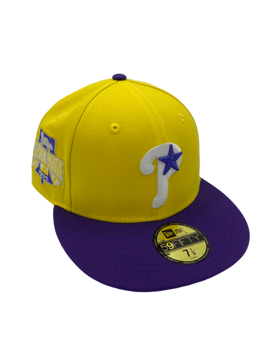 New Era Fitted Hat Philadelphia Phillies New Era Gold/Purple Custom VP 1.0 Side Patch 59FIFTY Fitted Hat