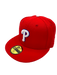 Philadelphia Phillies New Era Red Custom Combo Side Patch 59FIFTY Fitted Hat - Men's