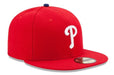 New Era Fitted Hat Philadelphia Phillies New Era Red On-Field Authentic Collection 59FIFTY Fitted Hat