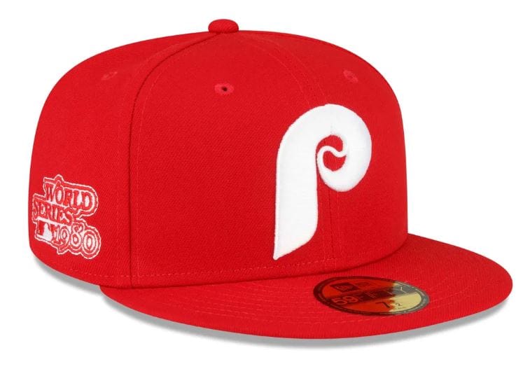 Philadelphia Phillies New Era Red/White Side Patch 59FIFTY Fitted Hat ...