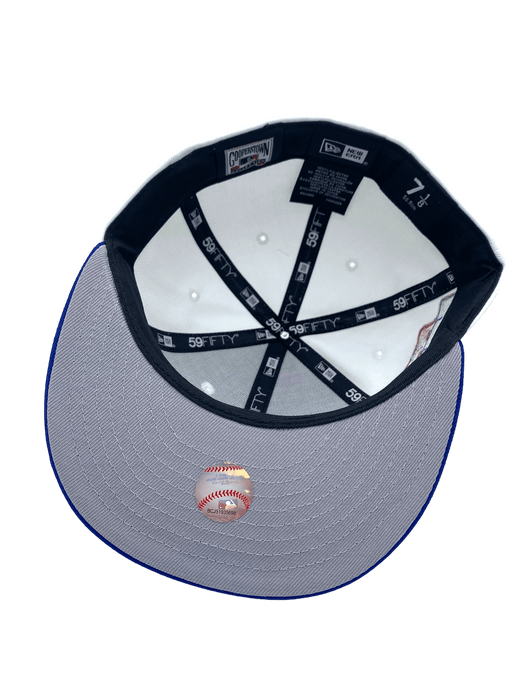 New Era Fitted Hat Philadelphia Phillies New Era White/Blue R4 Custom Side Patch 59FIFTY Fitted Hat - Men's