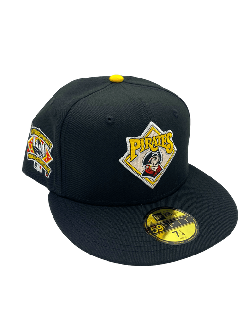 New Era Fitted Hat Pittsburgh Pirates New Era Black Custom Combo Side Patch 59FIFTY Fitted Hat - Men's