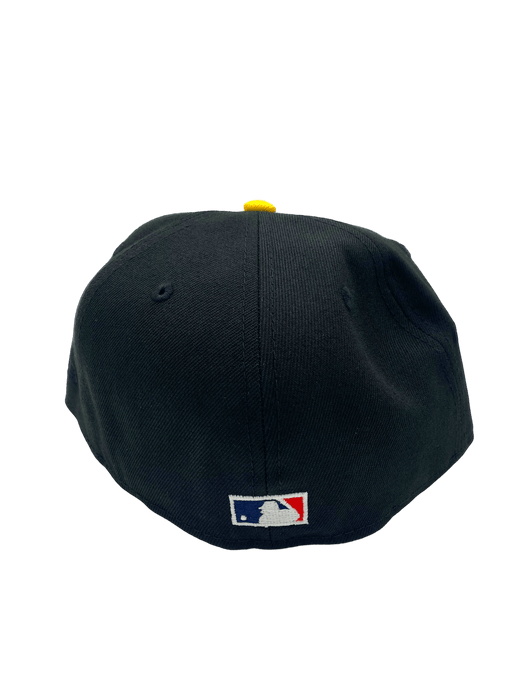 New Era Fitted Hat Pittsburgh Pirates New Era Black Custom Combo Side Patch 59FIFTY Fitted Hat - Men's