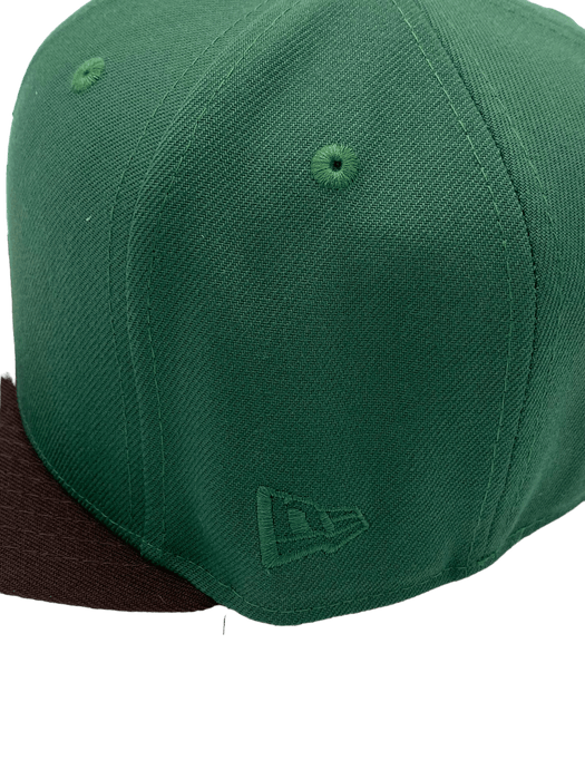 New Era Fitted Hat Pittsburgh Pirates New Era Green/Brown Custom Side Patch 59FIFTY Fitted Hat - Men's