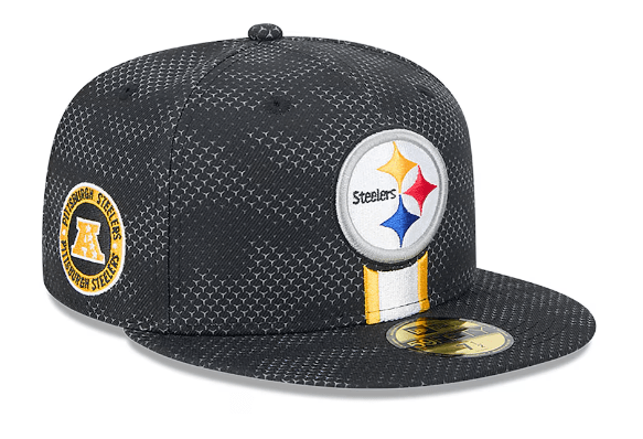 New Era Fitted Hat Pittsburgh Steelers New Era Black 2024 Sideline 59FIFTY Fitted Hat - Men's