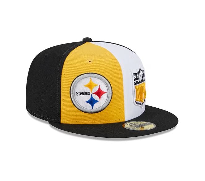Men's New Era Gold/Black Pittsburgh Steelers 2023 Sideline 59FIFTY Fitted Hat
