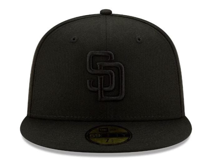 San Diego Padres Basic Black on Black 59FIFTY Fitted | New Era