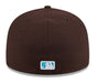 New Era Fitted Hat San Diego Padres New Era Brown 2024 Father's Day 59FIFTY Fitted Hat